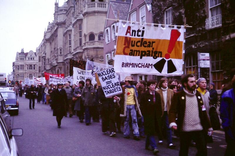 File:Anti-nuclear weapons protest, UK 1980.JPG