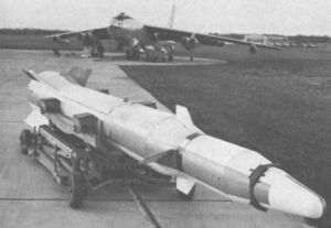 Bold Orion on trailer with B-47 launch aircraft in background.jpg