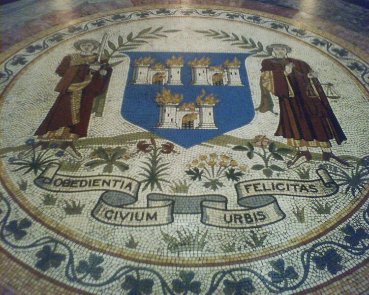 File:Image Floor Mosaic of City Hall of Dublin.jpg
