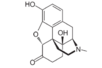 Chemical structure of Oxymorphone.