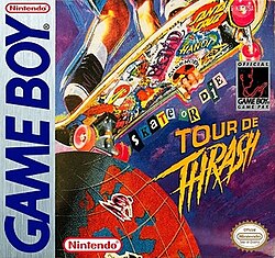 Skate or Die - Tour de Thrash 1991 Game Boy Cover Art.jpg