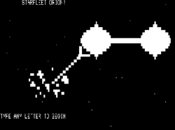 Splash screen from the TRS-80 version