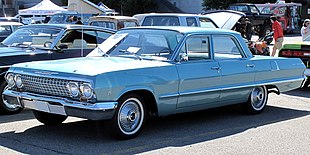 1963 Chevrolet Bel Air in Azure Aqua, Front Left, 06-18-2022.jpg