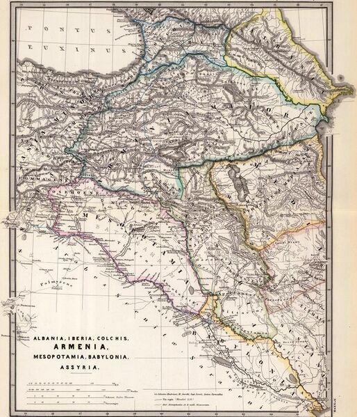 File:Spruner von Merz, Karl; Menke, Th. 1865. Albania, Iberia, Colchis, Armenia, Mesopotamia, Babylonia, Assyria (A).jpg