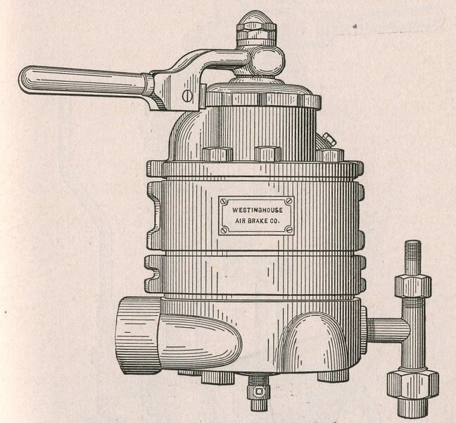 File:Westinghouse Air Brake control handle and valve.jpg