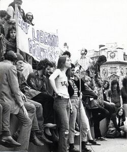 Demonstration, with Gay Liberation Front Banner, c1972 (7374381322).jpg