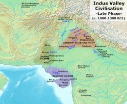 Indus Valley Civilization, Late Phase (1900-1300 BCE).png