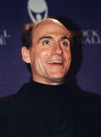 = James Taylor at the Rock and Roll Hall of Fame in New York. He guest starred in this episode. Taken in 2000.