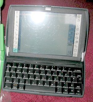 OLPC XO next to a Psion Netbook 2.jpg