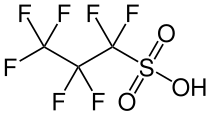 Perfluoropropanesulfonic acid.svg