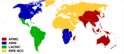 Regional Internet Registries world map 2002-2005.svg