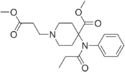 Chemical structure of Remifentanil.