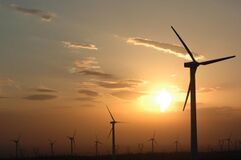 Wind power plants in Xinjiang, China.jpg