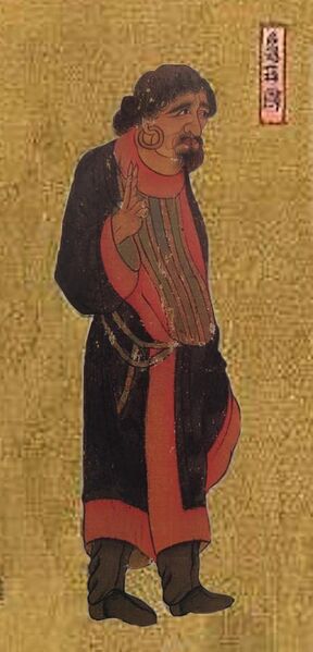 File:龜茲國 Qiuci Kucha in Wanghuitu 王会图, circa 650 CE.jpg