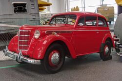 1938 Opel Kadett in the Erwin Hymer Museum, front left.jpg