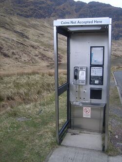 A typical BT payphone in Scotland