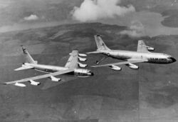 Boeing B-52D-70-BO (SN 56-0582) is refueled by Boeing KC-135A-BN (SN 55-3127) 061127-F-1234S-009.jpg