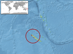 Caledoniscincus auratus distribution.png