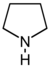 Pyrrolidine structure.svg