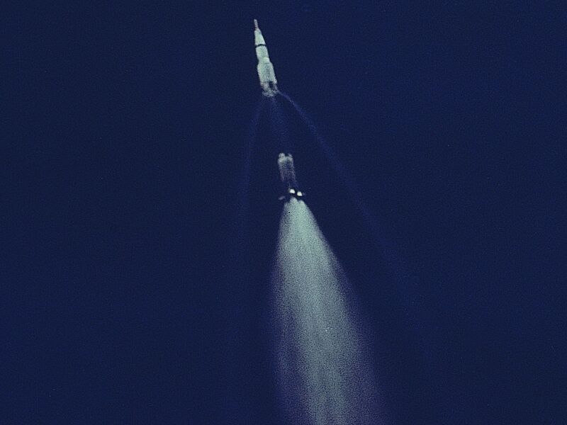 File:Apollo 11 first stage separation.jpg