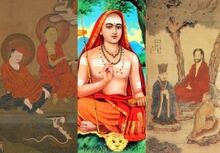 Left to right: Aryadeva and Nagarjuna, Adi Shankara, Confucius and Laozi