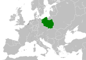 Duchy of Poland within Europe around 1000.