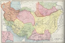 The Atlas of Ancient and Classical Geography by Samuel Butler and Ernest Rhys, showing Ariana in the east (yellow) based on Eratosthenes descriptions.