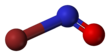 Ball and stick model of nitrosyl bromide