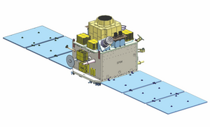 PSLV-C58, XPoSat - Render of XPoSat satellite in deployed configuration.png