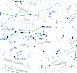 Groombridge 1618 is located in the constellation Ursa Major.