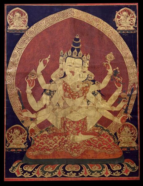 File:17th century Central Tibeten thanka of Guhyasamaja Akshobhyavajra, Rubin Museum of Art.jpg