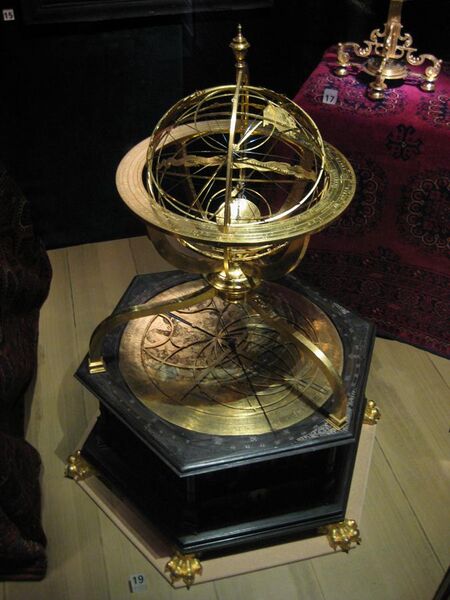 File:Armillary sphere with astronomical clock.jpg