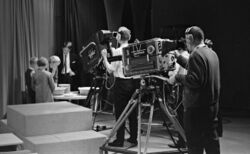 Filming a television program at Frenckell’s studio in Tampere, 1.2.1965 (19746637354).jpg