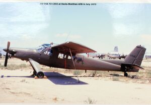 Helio AU-24A Stallion in storage at Davis-Monthan AFB, July 1972.jpg