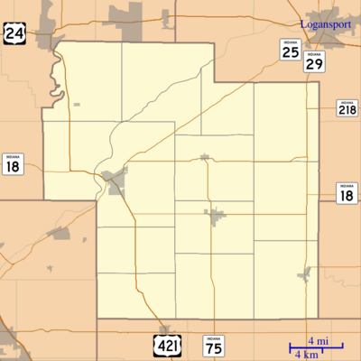 Location map of Carroll County, Indiana.svg