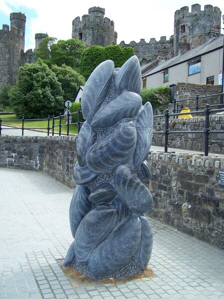 File:Mussel Sculpture Conwy North Wales by Graeme Mitcheson photo 6 by Darren W Rees.jpg