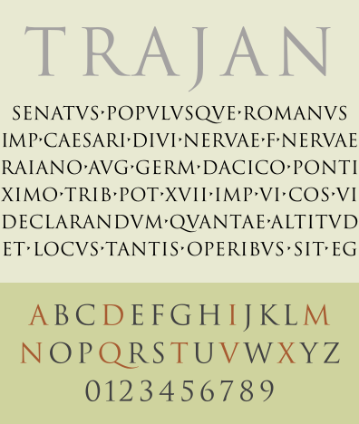 File:Trajan typeface specimen.svg