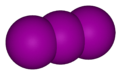 Spacefill model of triiodide