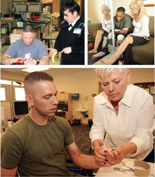 US Navy Occupational therapists working with outpatients.png