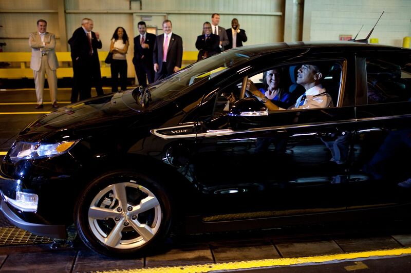 File:Barack Obama drives Chevy Volt.jpg