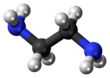 Ball and stick model of ethylenediamine