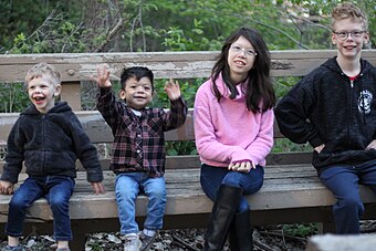 Four kids with Williams syndrome.jpg