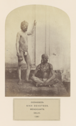 Portrait of two Udasi mendicants of Sikhism in Delhi, Shepherd & Robertson (possibly), ca.1859–69