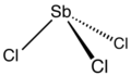 Stereo structural formula of antimony trichloride