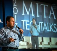 Wendell Brown Giving Keynote Address at the Mita Tech Talks November 2013.jpg