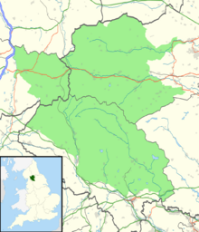 Map showing the location of Ease Gill Cave System