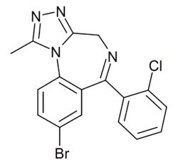 Clobromazolam structure.png