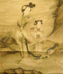 Detail of Xie Wenli's painting of Xi Wangmu.jpg