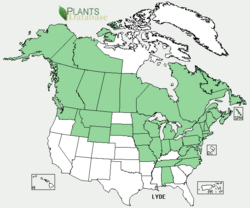 Lycopodium dendroideum distribution map.png