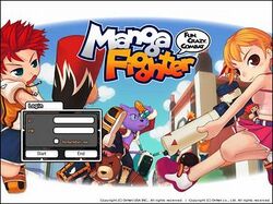 Manga Fighter login screen